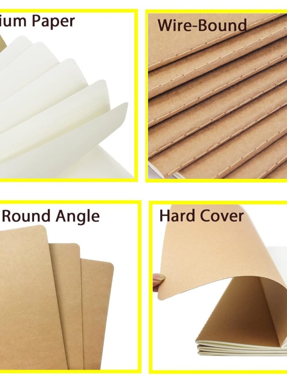 12 Pack 8.5x11 inch Large Blank Notebook Journals Bulk, 60 Pages, Sketchbook Com - Picture 5 of 5